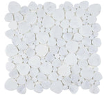 Load image into Gallery viewer, Aphrodite Carrara White Marble Pebble Mosaic Tilezz 
