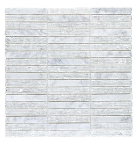 Icy Band Glass Stacked Mosaic Tilezz 