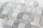 Load image into Gallery viewer, Carrara White &amp; Sky Blue Eclipse Marble Mosaic Tile Stone Tilezz 

