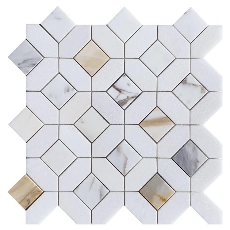 Calacatta Gold Eclipse Marble Mosaic Tile Stone Tilezz 