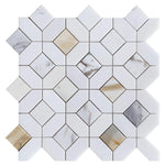 Load image into Gallery viewer, Calacatta Gold Eclipse Marble Mosaic Tile Stone Tilezz 
