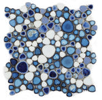 Load image into Gallery viewer, Growing Royal Blue Porcelain Pebble Mosaic (Pool Rated) Tilezz 
