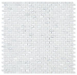 Load image into Gallery viewer, Icy White Crackled Glass Brick Mosaic Tilezz 
