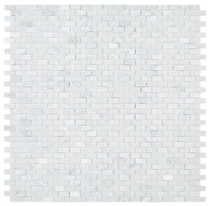 Icy White Crackled Glass Brick Mosaic Tilezz 