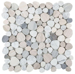 Load image into Gallery viewer, Aphrodite Blue Marble Pebble Mosaic Tilezz 
