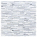 Load image into Gallery viewer, Linear Montage Light Blue Glass Brick Mosaic Tilezz 
