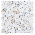 Load image into Gallery viewer, Calacatta Gold Heart Pebble Marble Mosaic Tile Stone Tilezz 
