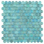 Load image into Gallery viewer, Malibu Turquoise Glass Penny Round Mosaic (Pool Rated) Tilezz 
