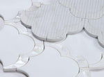 Load image into Gallery viewer, Thassos White &amp; Mother of Pearl Scallop Mosaic Tilezz 
