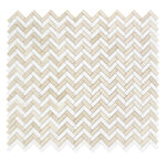 Load image into Gallery viewer, Crema Marfil &amp; Thassos White Marble Herringbone 1X3 Mosaic Polished Stone Tilezz 
