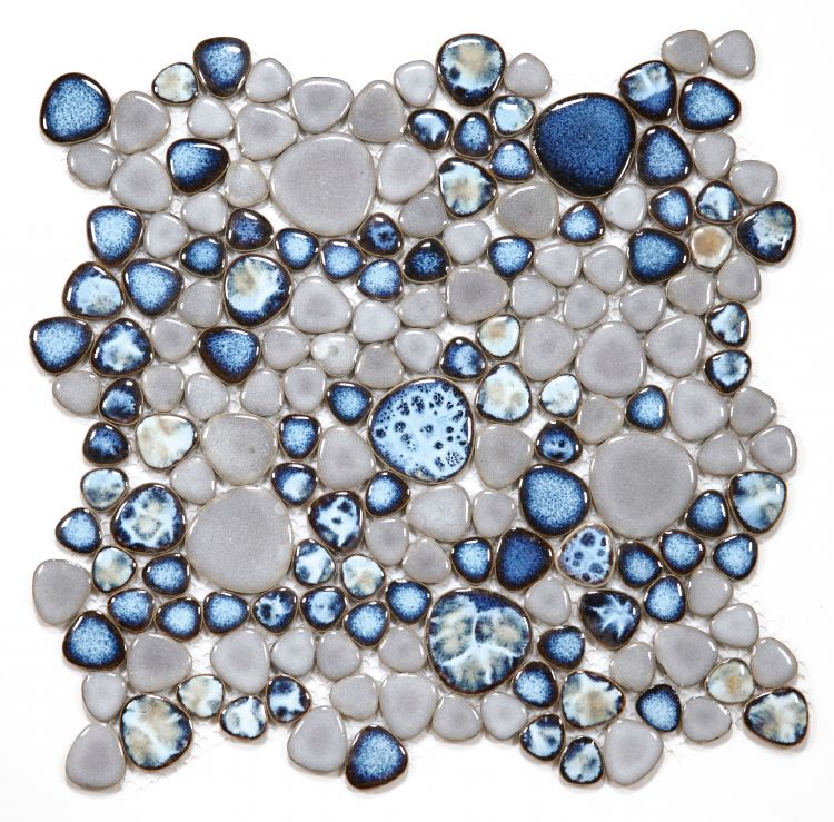 Growing Cielo Porcelain Pebble Mosaic (Pool Rated) Tilezz 