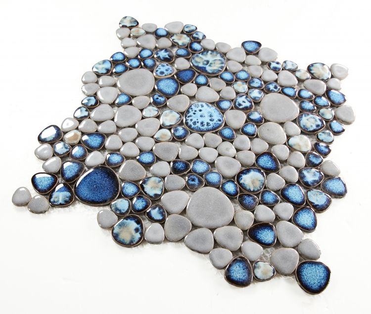 Growing Cielo Porcelain Pebble Mosaic (Pool Rated) Tilezz 