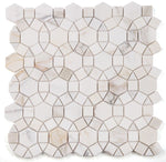 Load image into Gallery viewer, Geometry Calacatta Gold Marble Mosaic Tile Sample Stone Tilezz 
