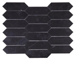 Load image into Gallery viewer, Nero Marquina Elongated Hexagon Marble Mosaic Tilezz 
