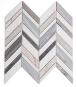 Load image into Gallery viewer, Chevron Series Damascus Marble Mosaic Tilezz 

