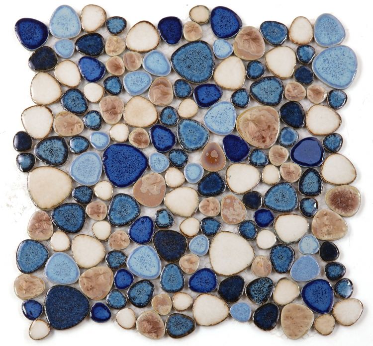 Growing Seaside Porcelain Pebble Mosaic (Pool Rated) Tilezz 