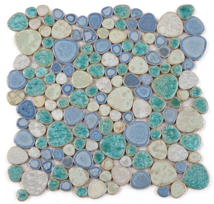 Growing Sea Porcelain Pebble Mosaic (Pool Rated) Tilezz 