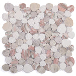 Load image into Gallery viewer, Rose Norvegia Pebble Marble Mosaic Tile Stone Tilezz 

