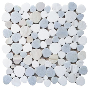 Blue Sky Pebble Marble Mosaic Tile Stone Tilezz 