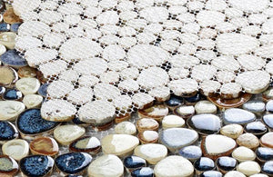 Growing Blue Porcelain Pebble Mosaic (Pool Rated) Tilezz 