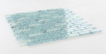 Load image into Gallery viewer, Icy Ocean Blue Brick Crackled Glass Mosaic Tilezz 
