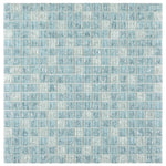 Load image into Gallery viewer, Icy Ocean Blue Cube Crackled Glass Mosaic Tilezz 
