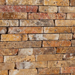 Load image into Gallery viewer, Scabos Travertine Tumbled Random Strip Mosaic Stone Tilezz 
