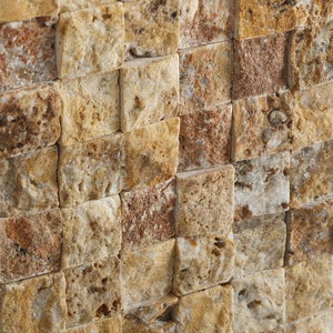 Scabos Travertine 1x1 Split Faced Mosaic Tile Stone Tilezz 