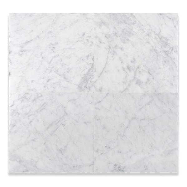 Carrara White 12x12 Marble Field Tile Polished/Honed Stone Tilezz 