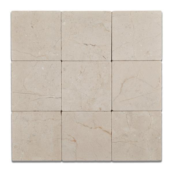 Crema Marfil 4x4 Tumbled Field Tile Tilezz 
