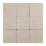 Load image into Gallery viewer, Crema Marfil 4x4 Tumbled Field Tile Tilezz 
