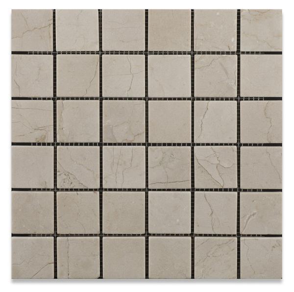 Crema Marfil 2x2 Tumbled Mosaic Tile Stone Tilezz 