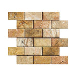 Load image into Gallery viewer, Scabos Travertine 2x4 Beveled Mosaic Honed Stone Tilezz 
