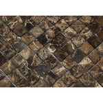 Load image into Gallery viewer, Emperador Dark 1x1 Tumbled Mosaic Tile Stone Tilezz 
