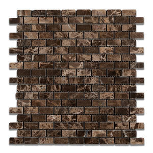 Emperador Dark Polished Baby Brick Mosaic Tile Stone Tilezz 