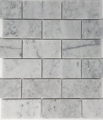 Load image into Gallery viewer, Carrara White Marble 2x4 Mosaic Polished/Honed Stone Tilezz 
