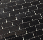 Load image into Gallery viewer, Nero Marquina 1x2 Brick Polished Marble Mosaic Stone Tilezz 

