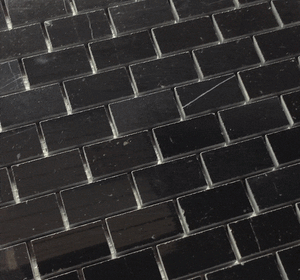 Nero Marquina 1x2 Brick Polished Marble Mosaic Stone Tilezz 