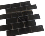 Load image into Gallery viewer, Nero Marquina 3x6 Subway Tile Polished Stone Tilezz 
