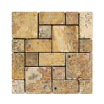 Load image into Gallery viewer, Scabos Travertine 3 Pieced Mini Pattern Tumbled Mosaic Tile Stone Tilezz 

