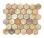 Load image into Gallery viewer, Scabos Travertine 2&quot; Hexagon Tumbled Mosaic Tile Stone Tilezz 
