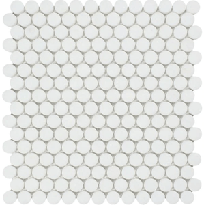 Thassos White Penny Round Marble Mosaic Stone Tilezz 