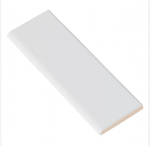 Timeless Ice White 2x8 Surface Bullnose Ceramic Tile Tilezz 