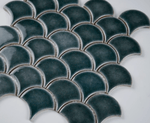 Load image into Gallery viewer, Azul Scallop Glossy Glazed Porcelain Mosaic Tile Tilezz 

