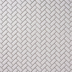 Load image into Gallery viewer, Simple White 1x2 Beveled Herringbone Ceramic Mosaic Glossy Tilezz 
