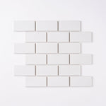 Load image into Gallery viewer, Simple Snow White 2x4 Subway Ceramic Mosaic Glossy Tilezz 
