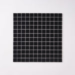 Load image into Gallery viewer, Simple Black 1x1 Square Ceramic Mosaic Matte Tilezz 
