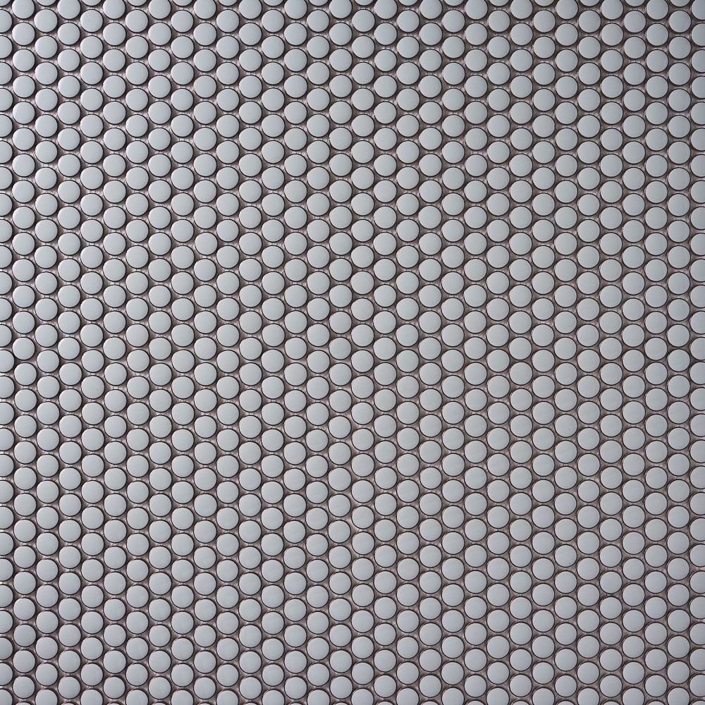 Simple Mint Green Penny Round Ceramic Mosaic Glossy Tilezz 