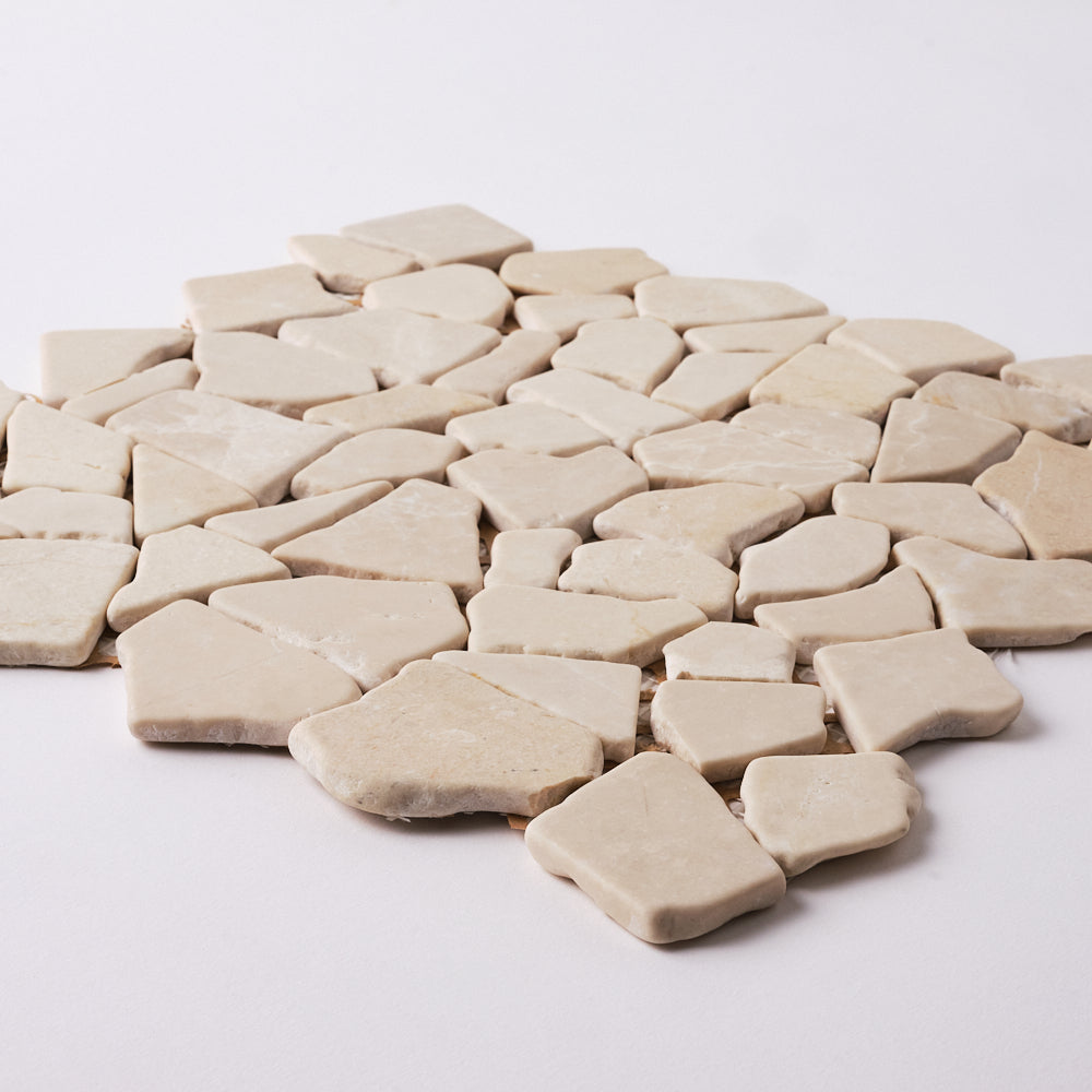 Glam Beige Marble Pebbles Sample – Tilezz