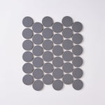 Load image into Gallery viewer, Simple Soft Gray Large Penny Round Ceramic Mosaic Matte Tilezz 
